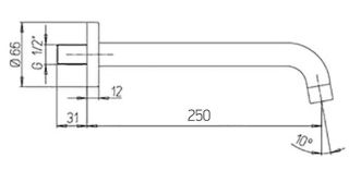 Излив для ванны Paini Cox 78CR207CAN25 хром